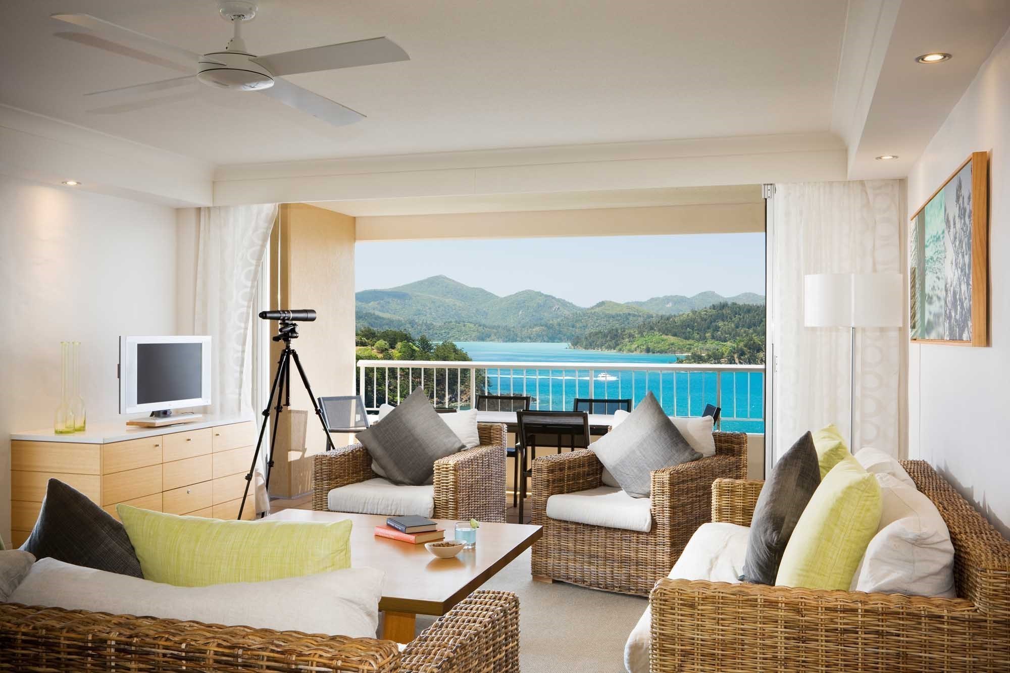 Living area in a two bedroom terrace suite - Hamilton Island accommodation