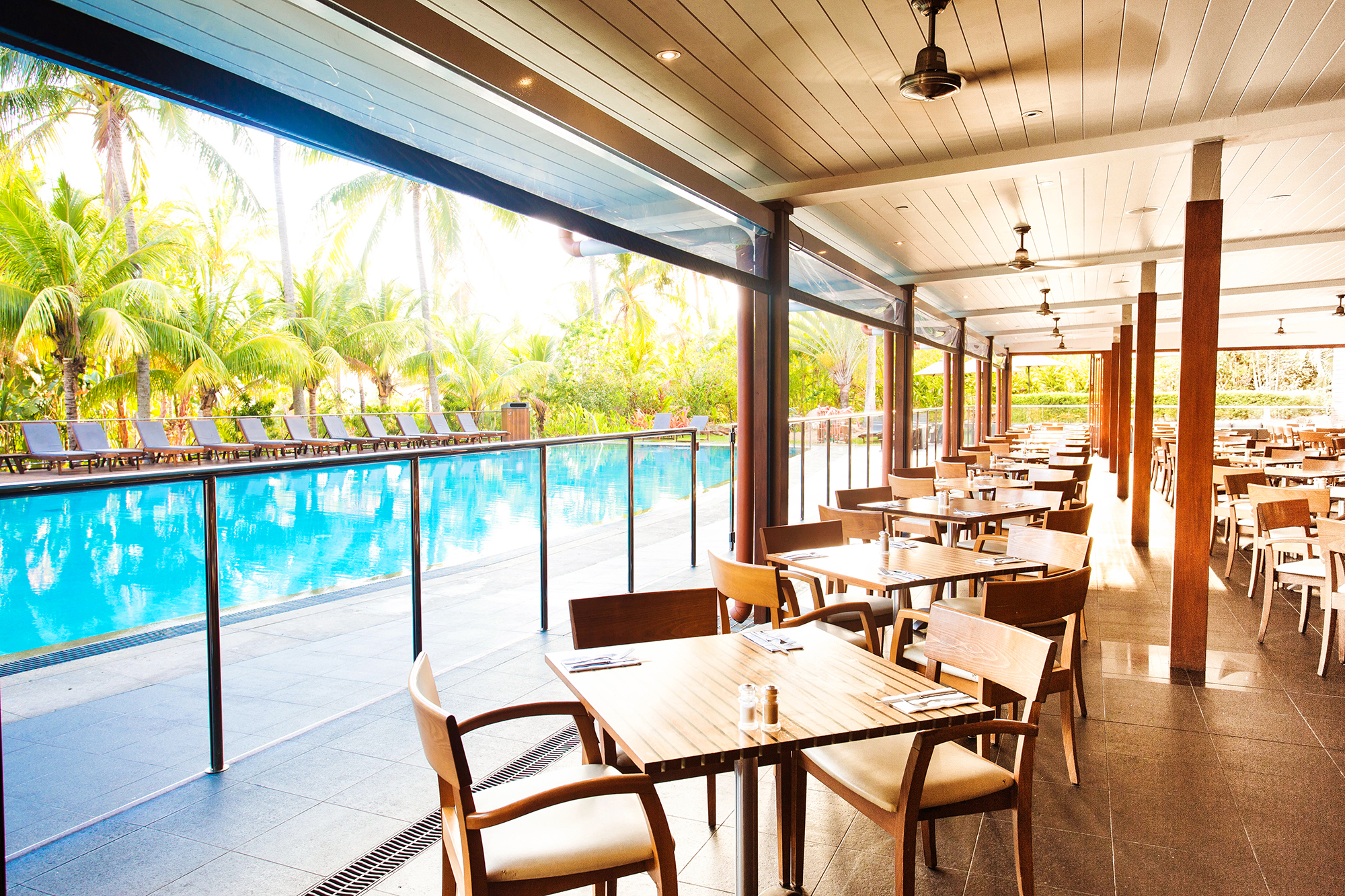 Hamilton Island holiday - Relax with a meal on the Pool Terrace- holiday package Hamilton Island 