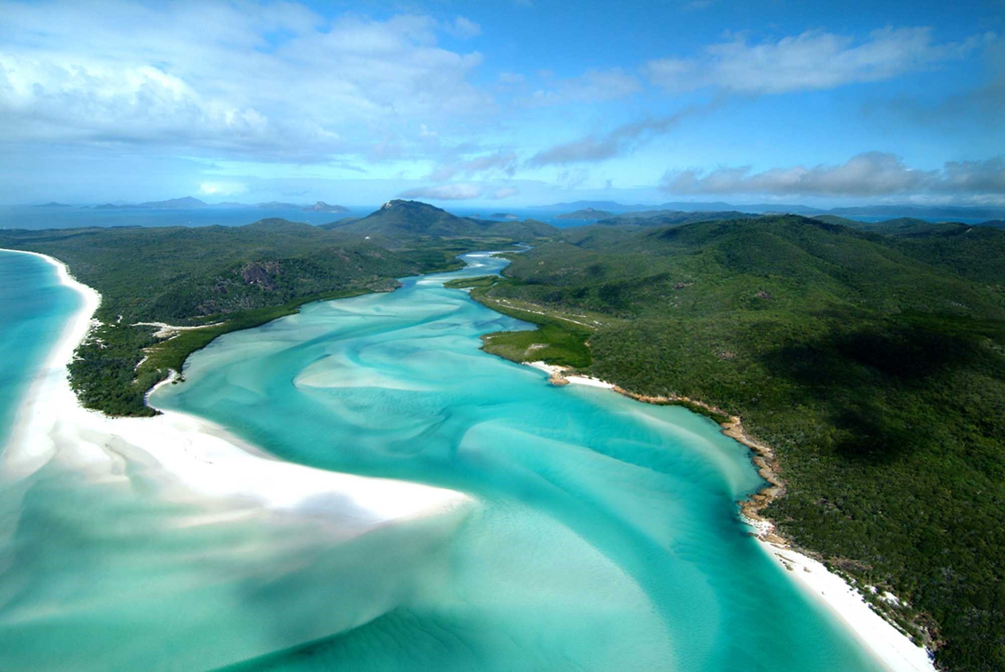 Explore the Great Barrier Reef by helicopter - Hamilton Island family holiday 
